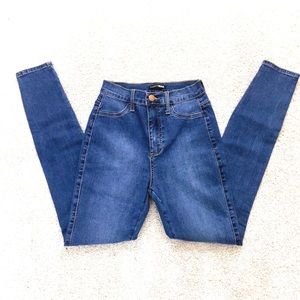 FASHION NOVA Blue Jean Denim High Waist Skinny Jeans Pants Size 7